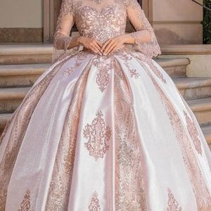 Rose Gold Quinceañera Gown